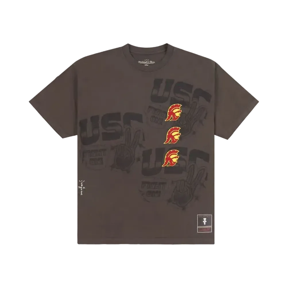 Travis Scott x M&N x USC Seal Tee "Brown"