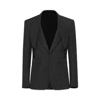 Alexander McQUEEN Reverse Lapel Single Breasted Jacket "Black/White"