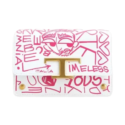 TOD'S T Timeless Leather Belt Bag Micro "White / Pink"