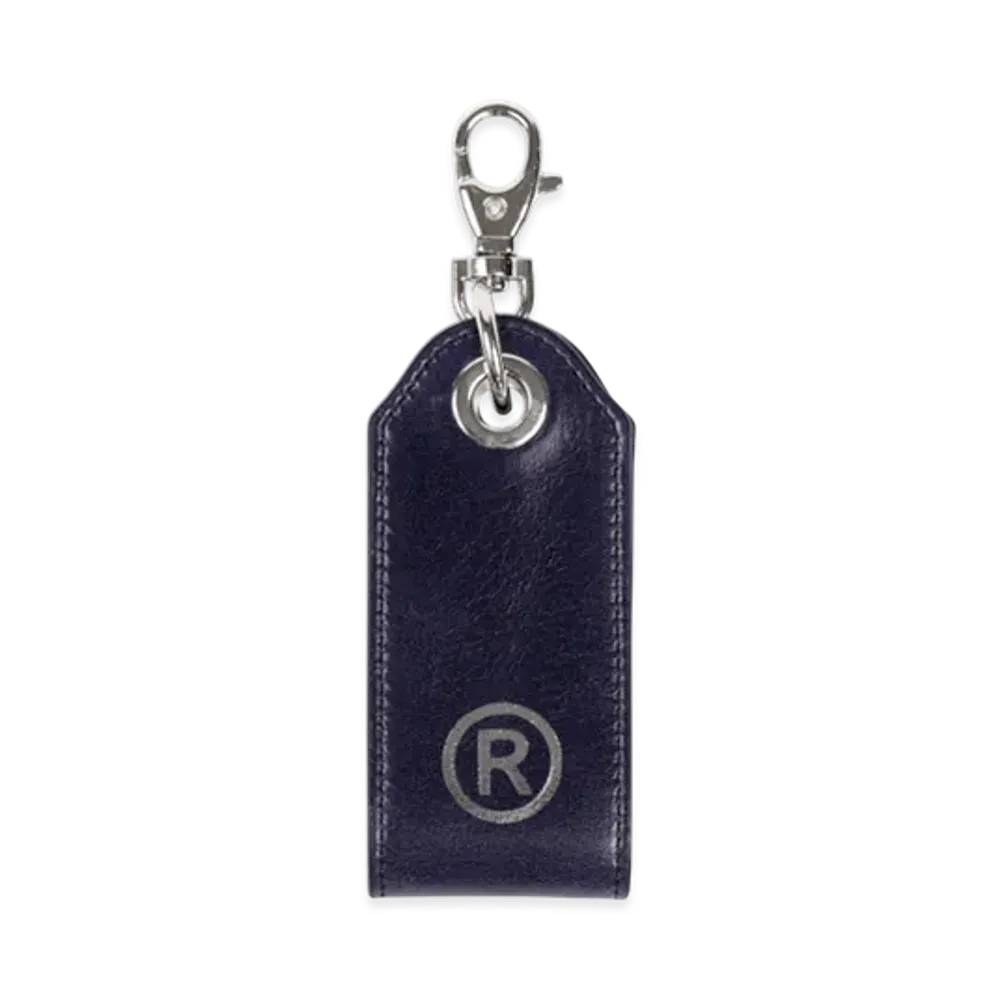 MARTINE ROSE Bottle Opener Leather "Dark Blue"