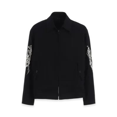 S'YTE Baroque Embroidery Oversized Zipper Blouson "Black"