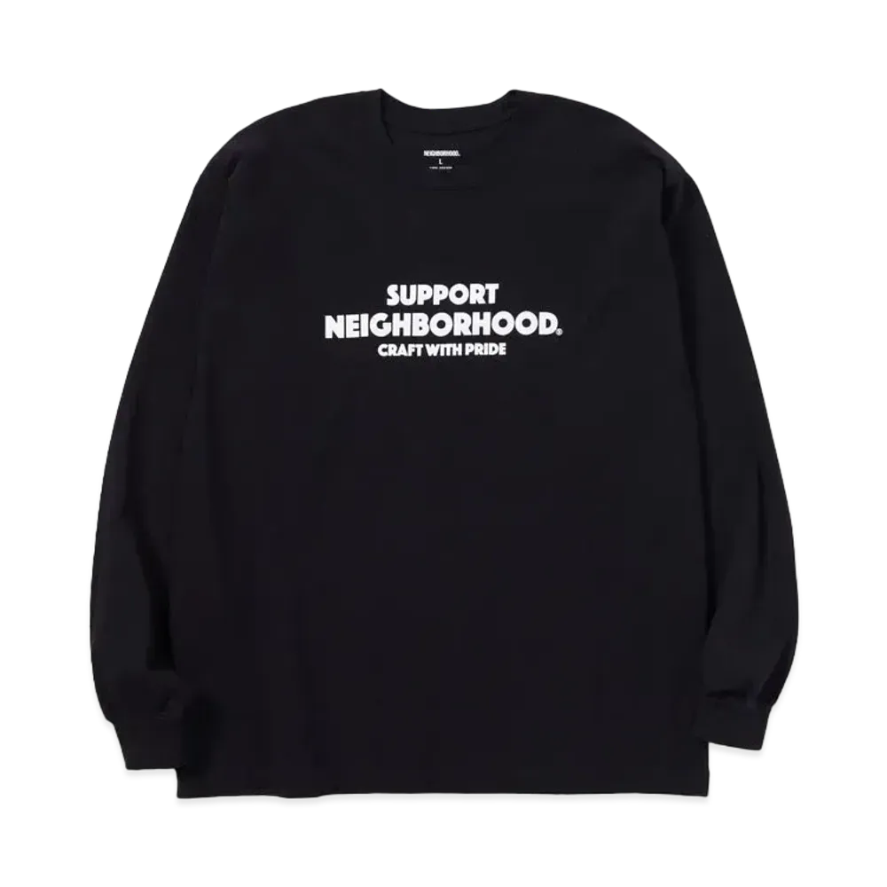 NEIGHBORHOOD NH Tee-4 LS . CO "Black"