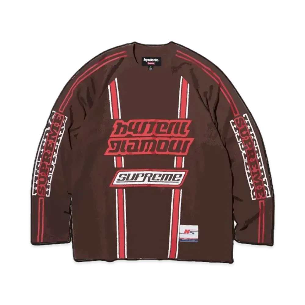 Supreme x HYSTERIC GLAMOUR Mesh L/S Top "Brown"