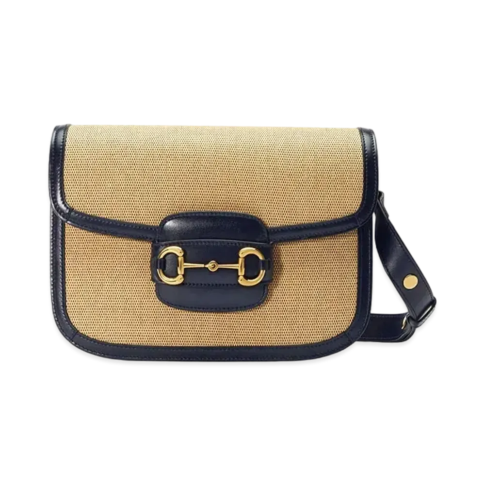 GUCCI Horsebit 1955 Shoulder Bag "Beige"