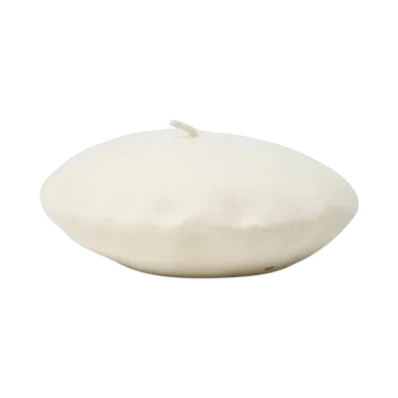 NEW ERA Wool Beret Metal Pin "Ivory"