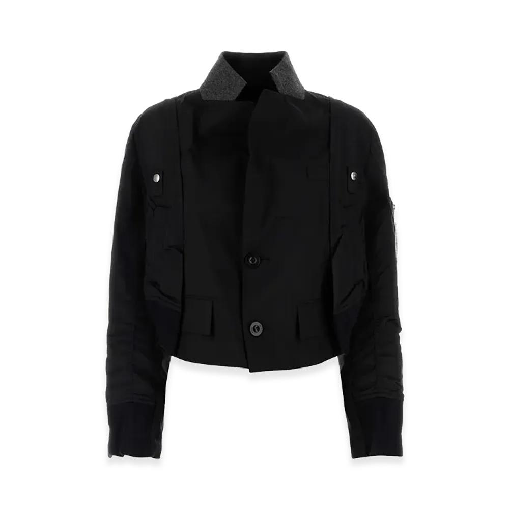 sacai Women's Twill Jacket "Black"