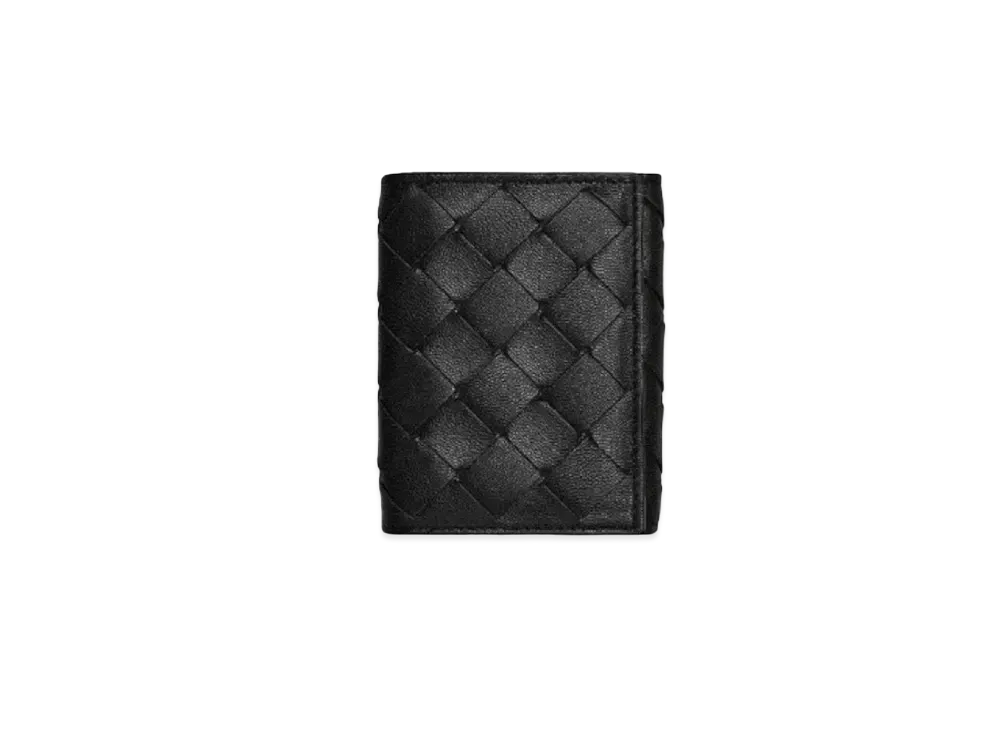 Bottega Veneta Trifold Flap Wallet "Nero"