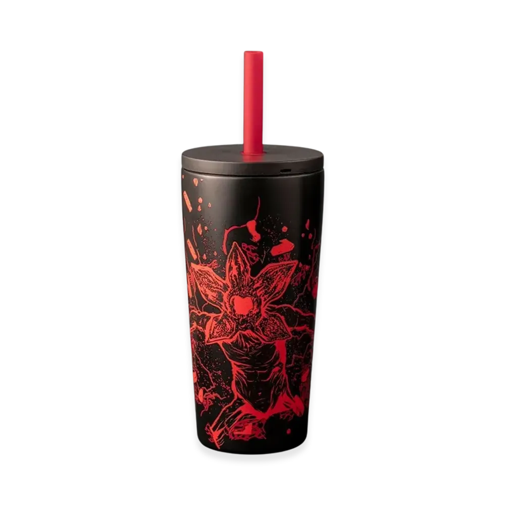 Netflix Stranger Things x V.A. x BIALETTI Tumbler con cannuccia Stranger Things "Black"