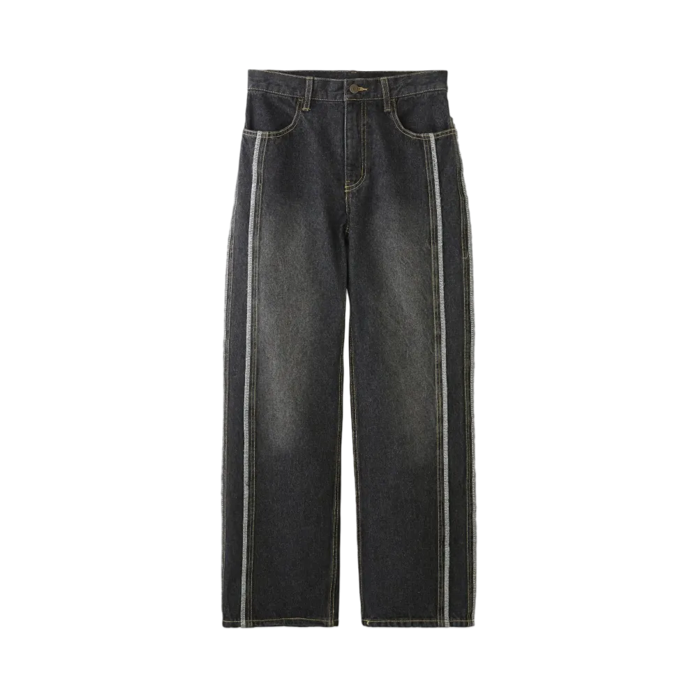 X-Girl Side Stripe Denim Pants "Black"