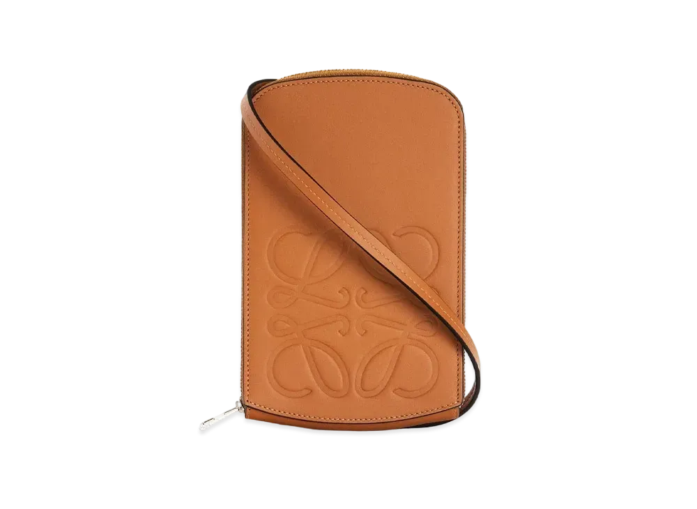 LOEWE Brand Multi-Functional Case In Smooth Calfskin "Tan"