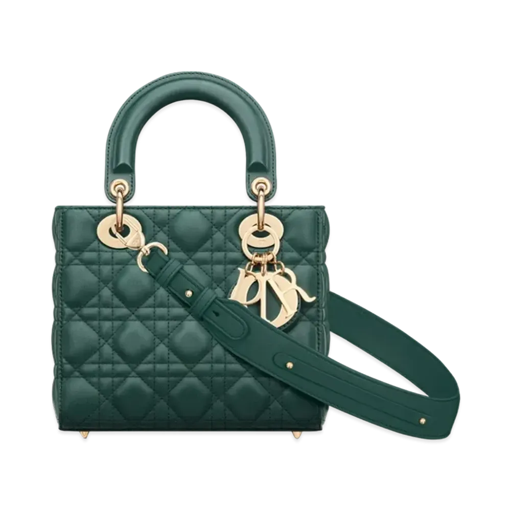 Dior Small Lady Bag My ABCDior Cannage Lambskin "Deep Green"