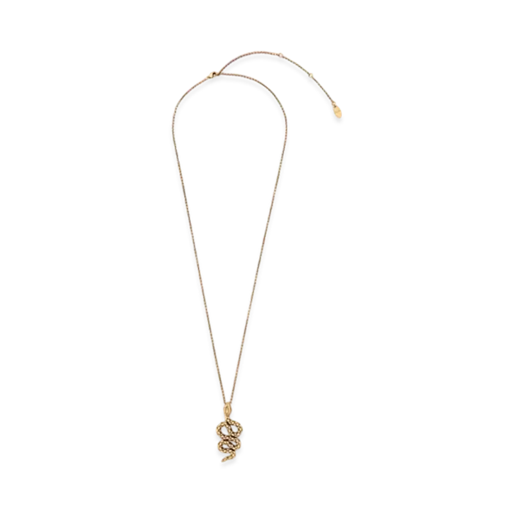 Chloe The Chloe Snake Pendant Necklace "Vintage Gold"