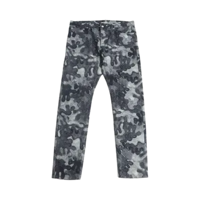 Dior x Peter Doig Men's Camouflage Jacquard Slim Denim Pants "Navy"