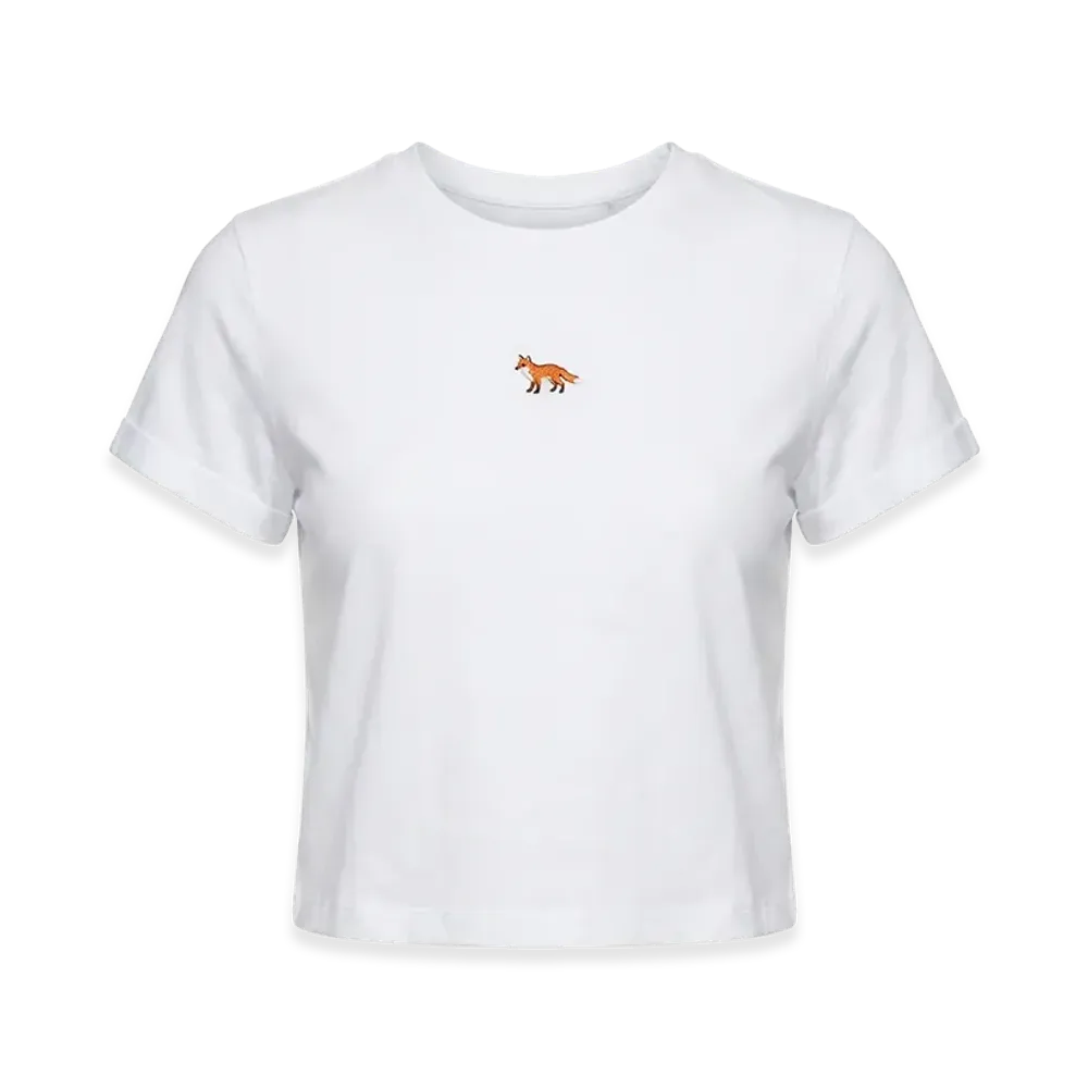 Maison Kitsune Women's One-Point Crewneck Short Sleeve T-Shirt Baby Fox Baby "White"