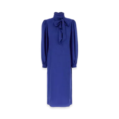 GUCCI Women's Silk Dress "Blue"