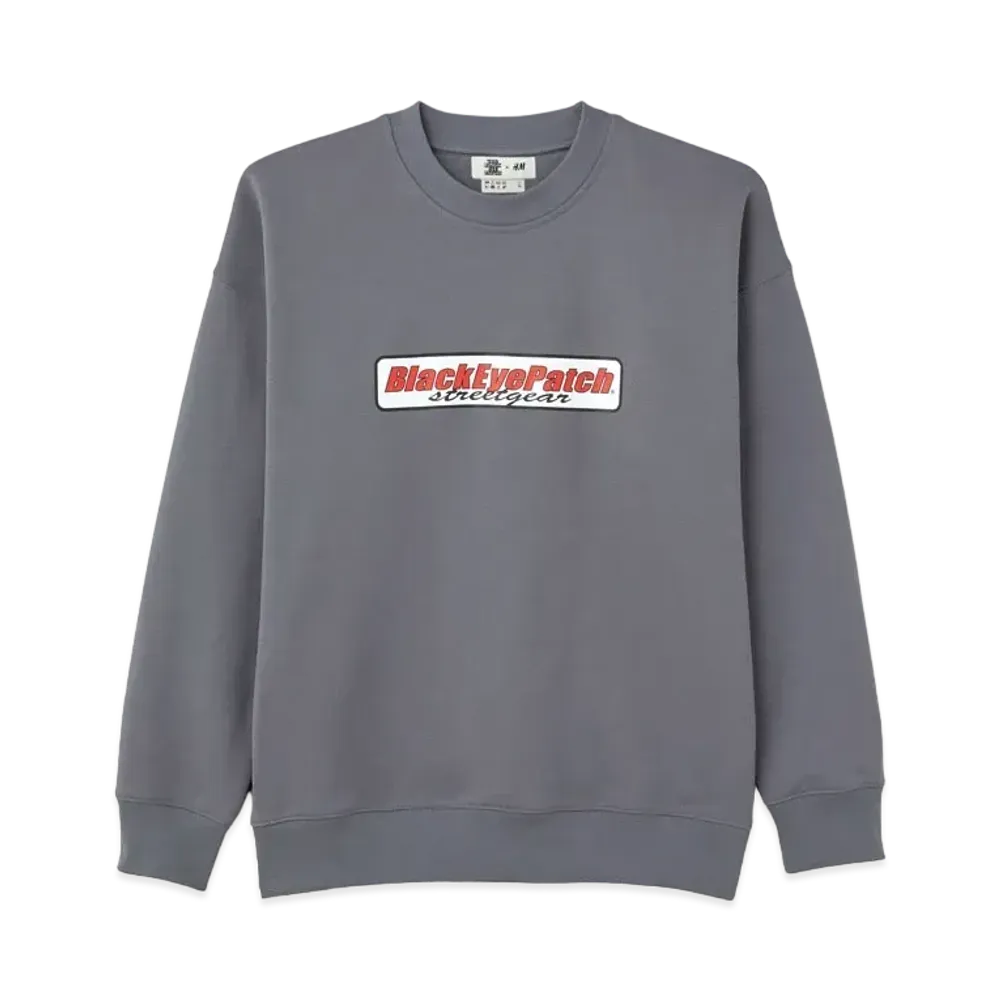 BlackEyePatch x H&M STREET GEAR COLLECTION SWEAT SHIRT "Grey"