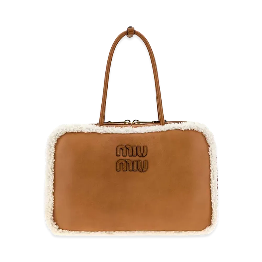 MIU MIU Women's Leather Beau Handbag "Camel"