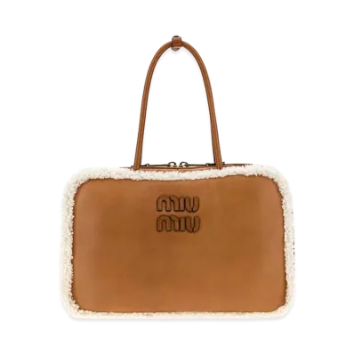 MIU MIU Women's Leather Beau Handbag "Camel"
