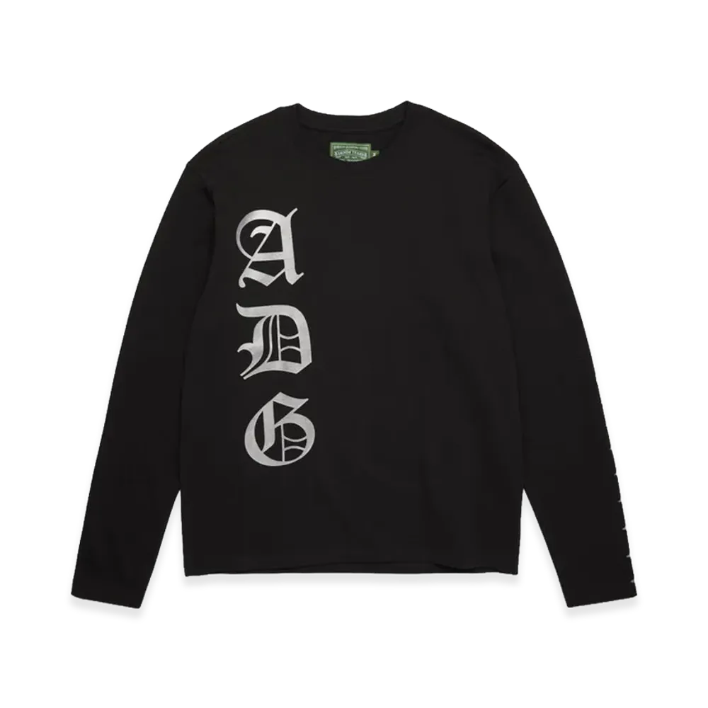 DENIM TEARS ADG Scripture Long Sleeve Tee "Black"