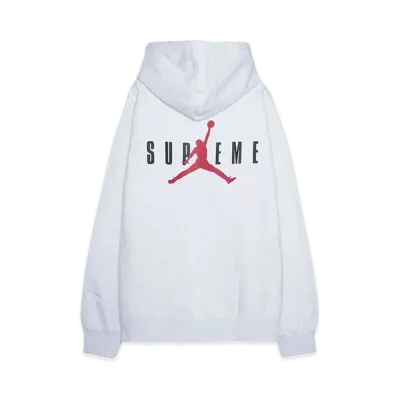 Supreme x Jordan Hooded Sweatshirt "Ash Grey" HF0836-051