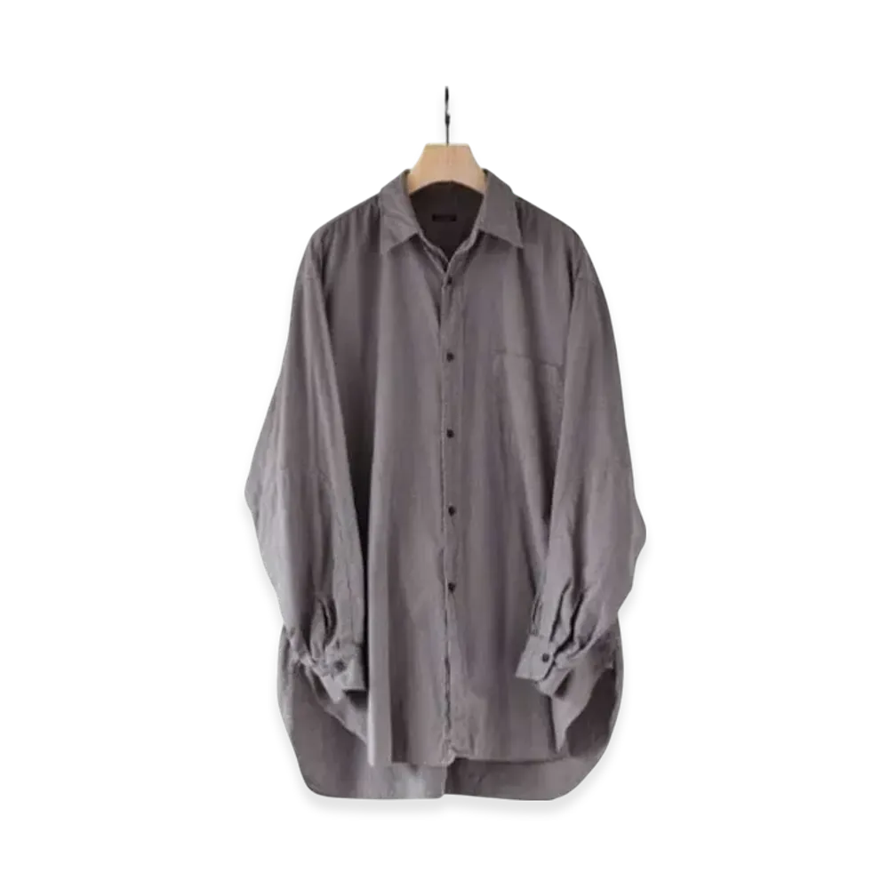 COMOLI Heather Yarn Work Shirt "Gray"
