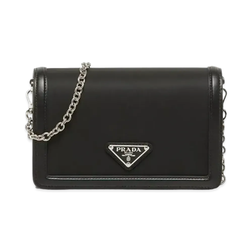 PRADA Nylon And Leather Mini-Bag "Black"