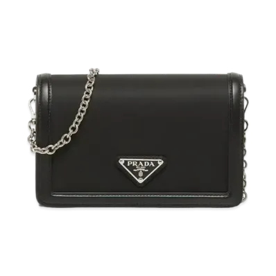 PRADA Nylon And Leather Mini-Bag "Black"