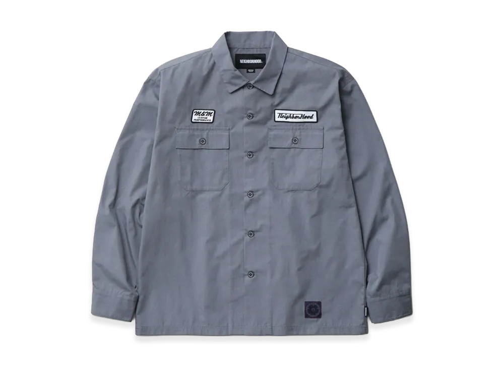NEIGHBORHOOD x M&M . Classic Work Shirt LS "Gray"
