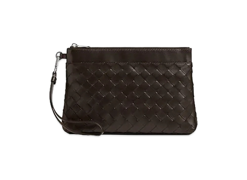 Bottega Veneta Intrecciato Prism Pouch "Fondente"