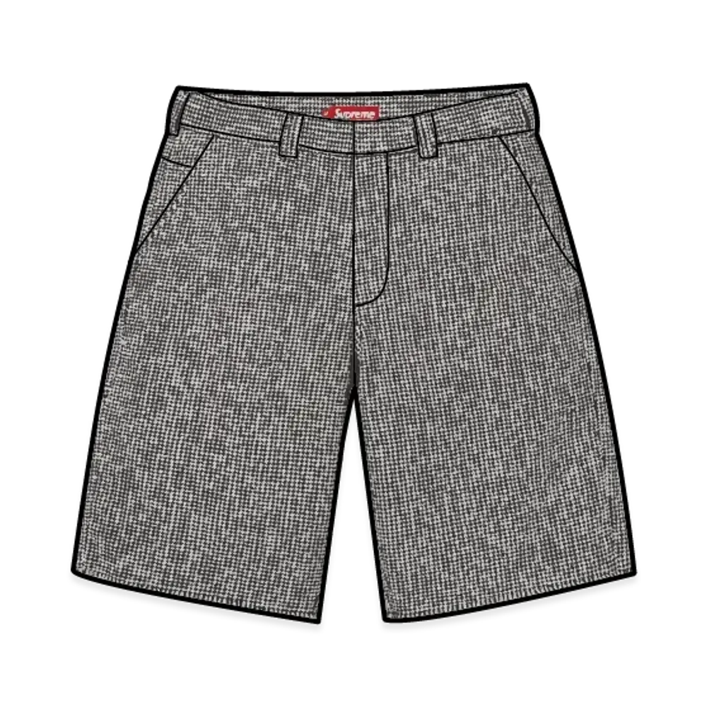 Supreme Work Short "White Houndstooth" (25SS)