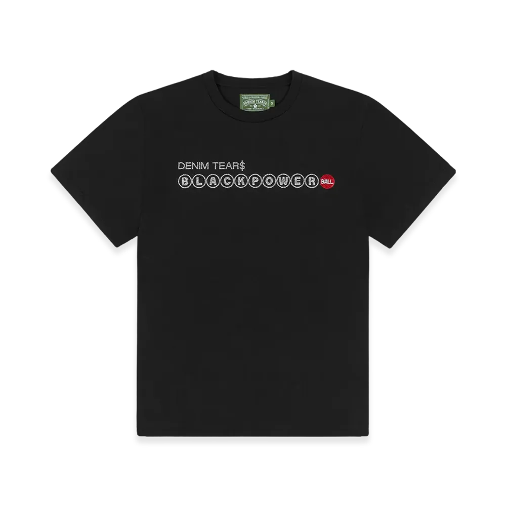 DENIM TEARS Black Powerball Tee "Black"