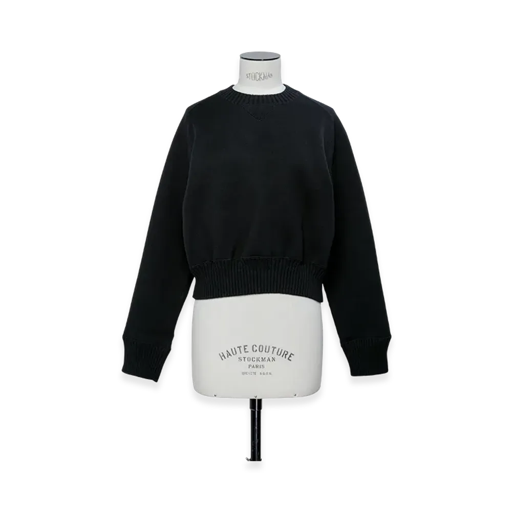 sacai Cotton Cashmere Knit Pullover "Black"