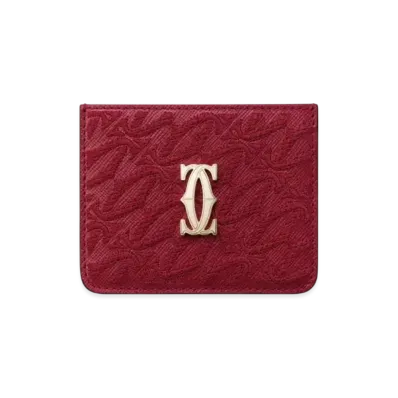 Cartier Simple Card Holder C de Cartier "Cherry Red"