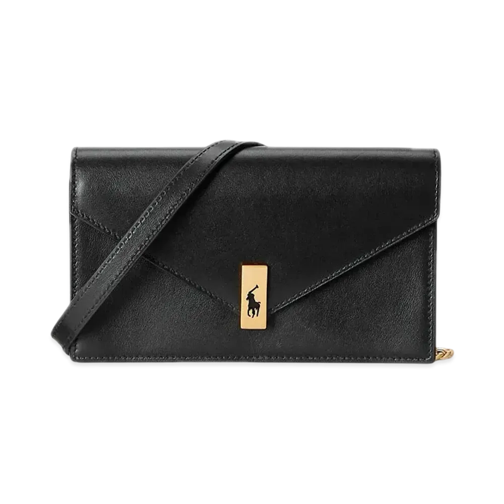 Polo Ralph Lauren Polo ID Leather Chain Wallet & Bag "Black"