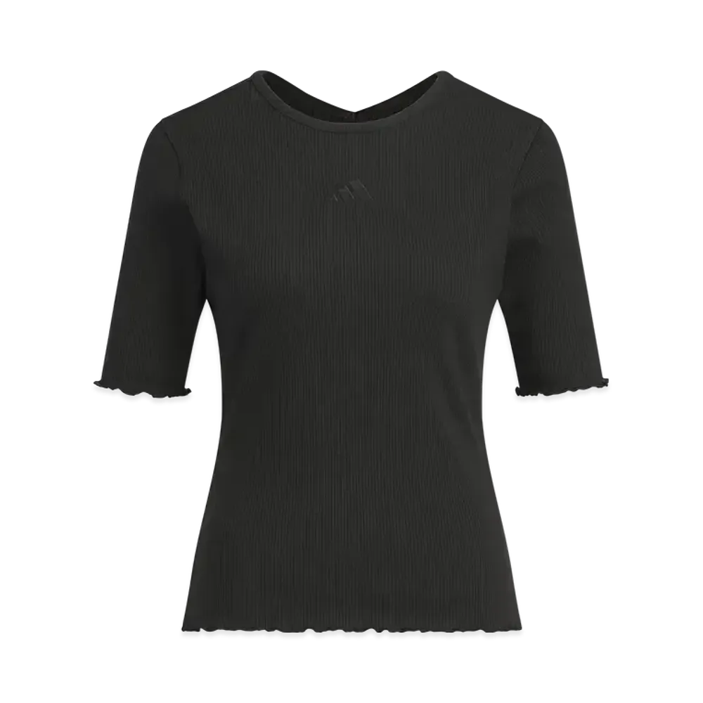 adidas Luxflow Casual Rib T-shirt "Black"