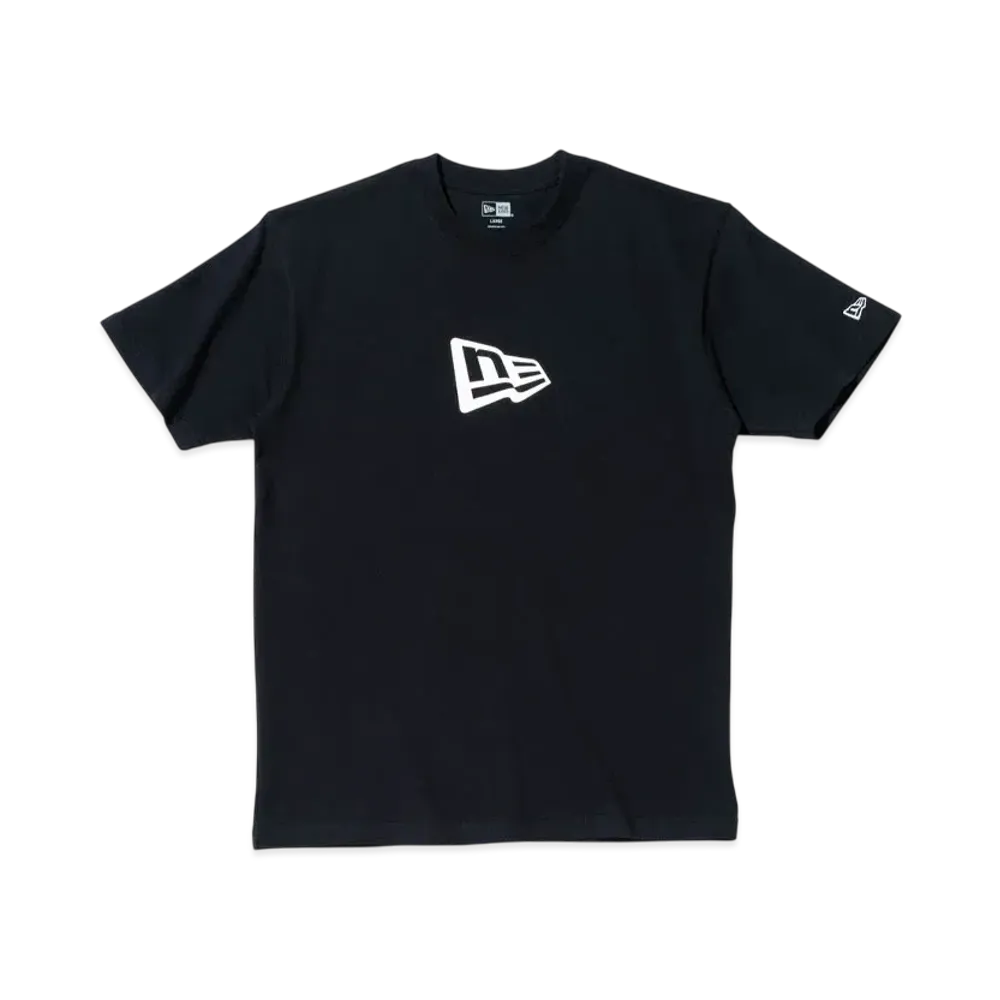 NEW ERA Short Sleeve Cotton T-shirt Flag Logo Mid Regular Fit "Black"