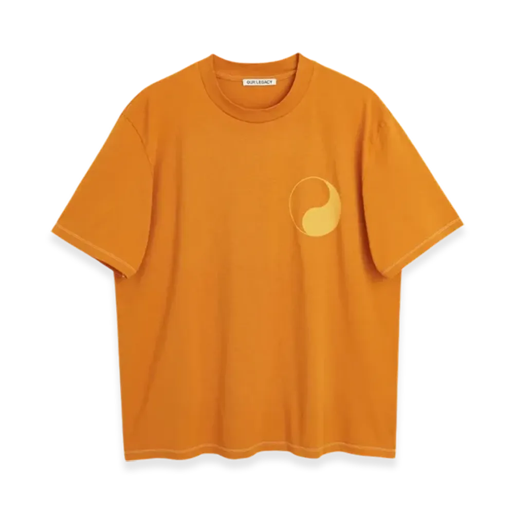 OUR LEGACY Work Shop Box T-Shirt "Honey Ginger Yin Yang Print"