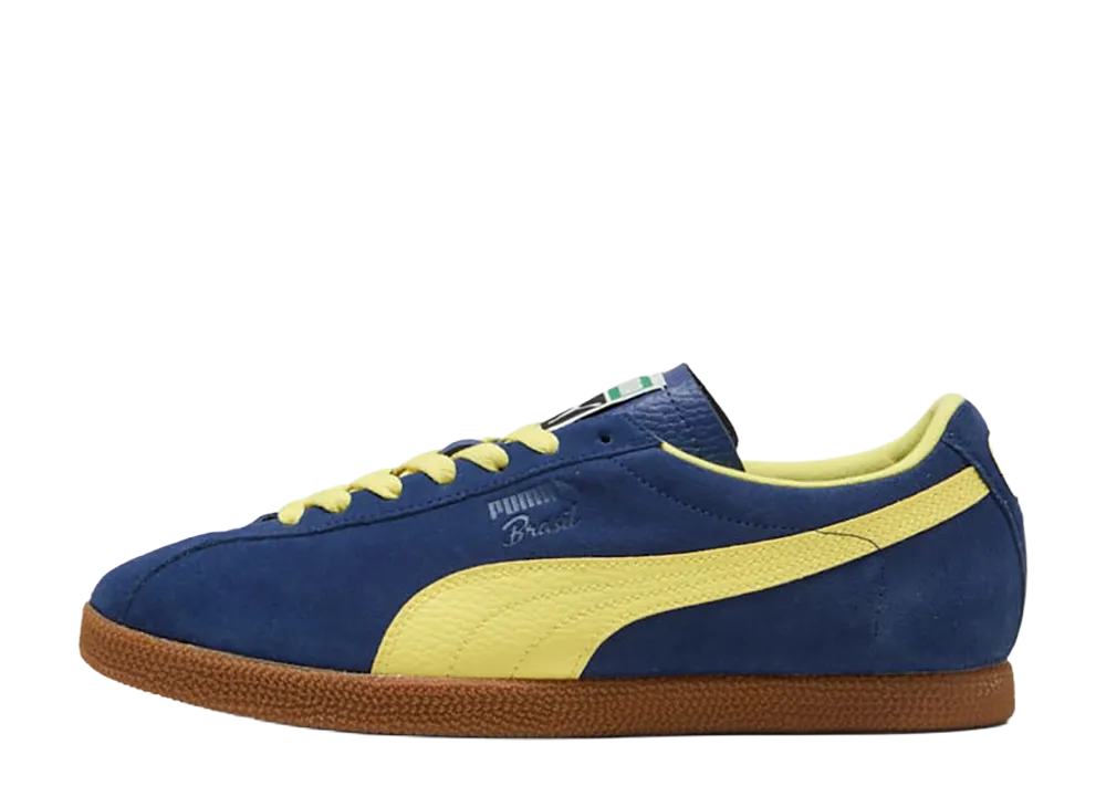 Puma Brasil Leather "Blue Jewel/Lemon Meringue"