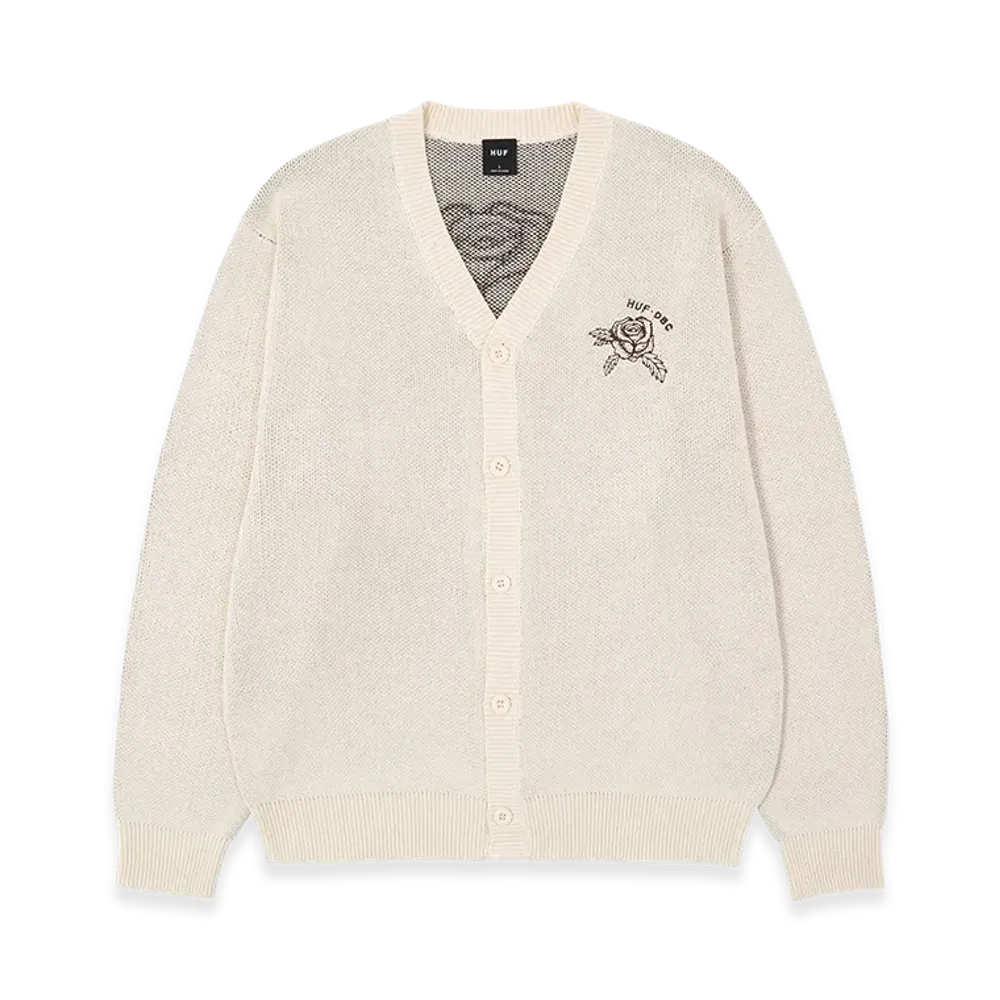HUF Rose Cardigan "Bleach"