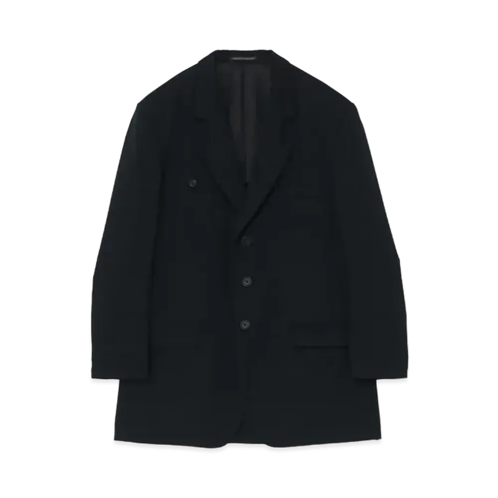 Yohji Yamamoto Gabardine I-Changing Peak Gabardine Jk "Black"