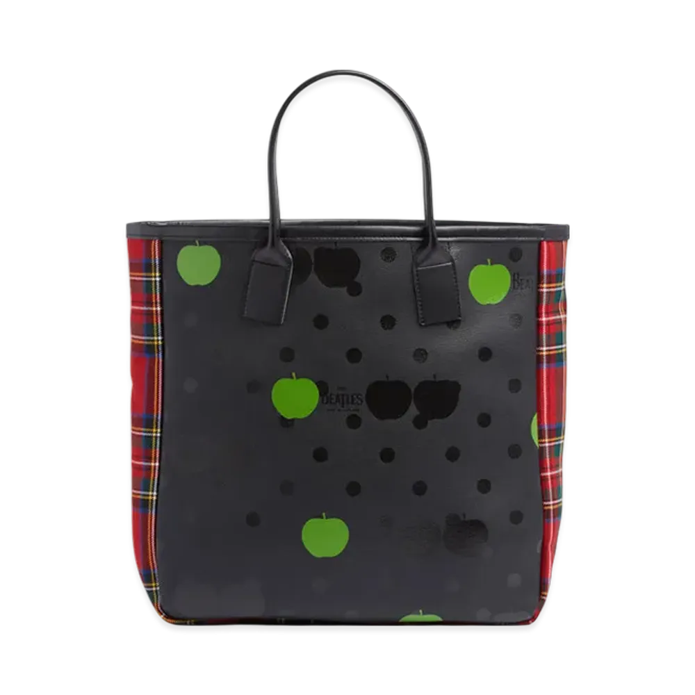 COMME des GARCONS x The Beatles Tartan Check Tote Bag "Redish"