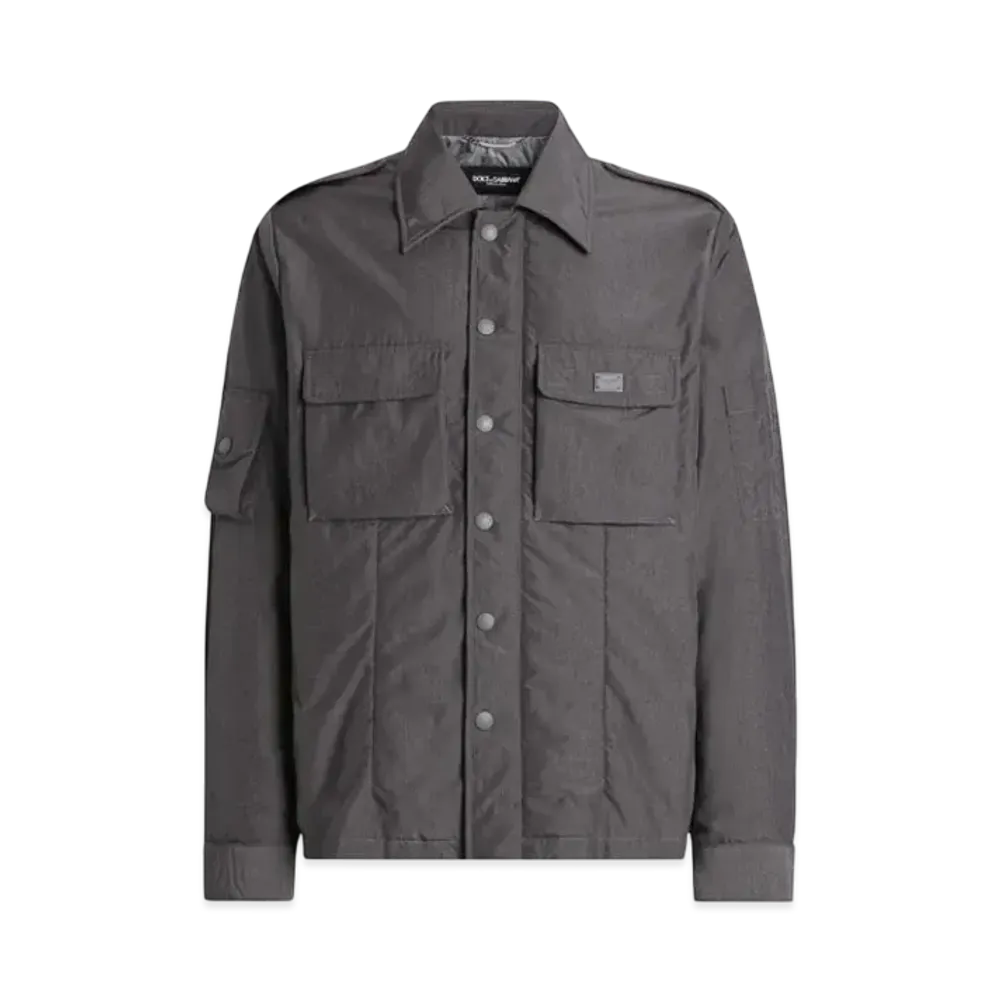 DOLCE&GABBANA Technical Fabric Jacket With Tag "Gray"