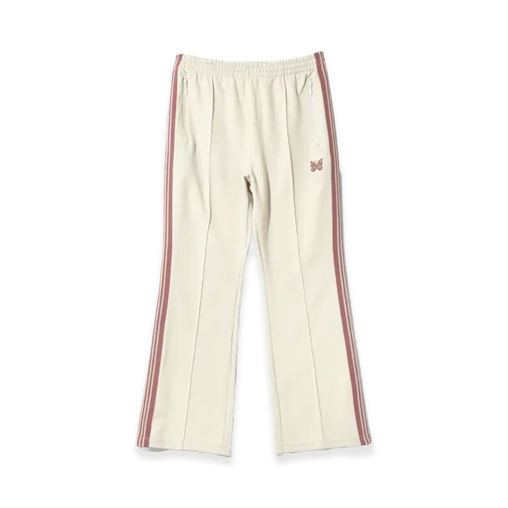 NEEDLES Boot Cut Track Pants Poly Smooth "Ivory"