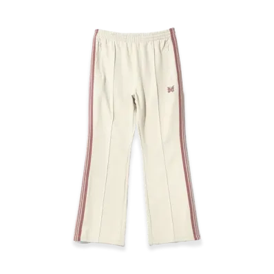 NEEDLES Boot Cut Track Pants Poly Smooth "Ivory"
