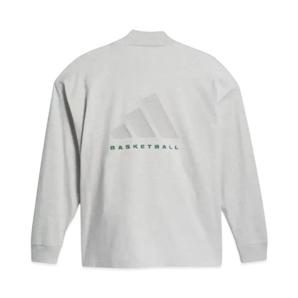 adidas Basketball Long Sleeve T-shirt (Gender Free) "Grey One Mel"
