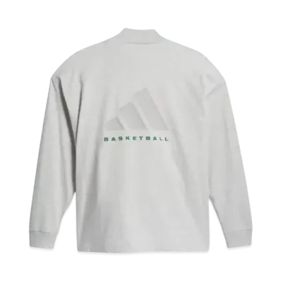 adidas Basketball Long Sleeve T-shirt (Gender Free) "Grey One Mel"