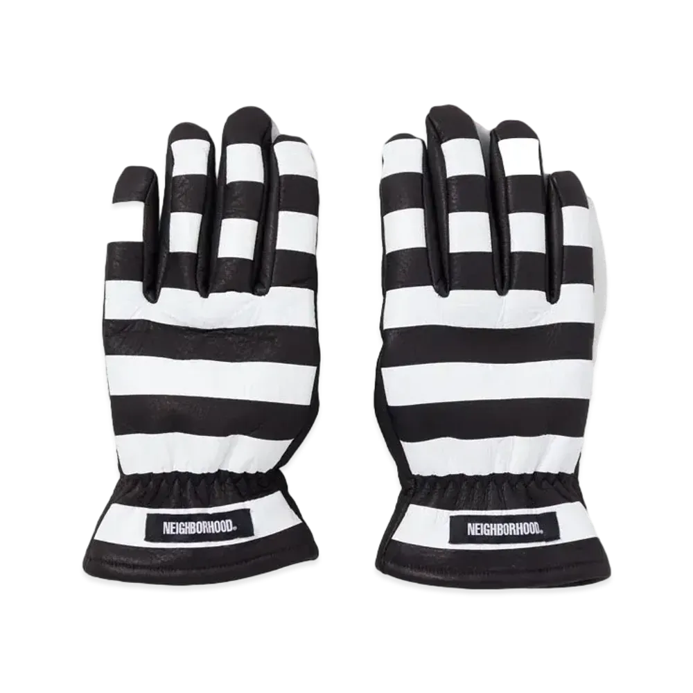 NEIGHBORHOOD Leather Border Glove . DL "Black"