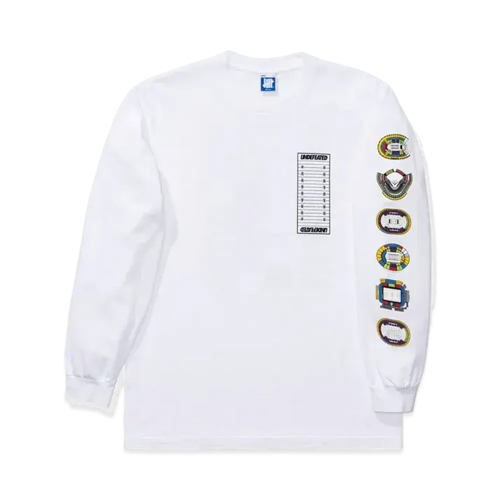 UNDEFEATED SEATING CHART L/S TEE - 80187 "White"