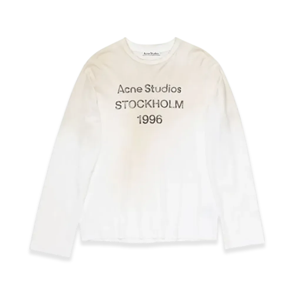 アクネストゥディオズ ロゴTシャツ - リラックスフィット "ダスティホワイト"