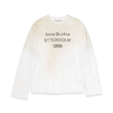 Acne Studios Logo T-Shirt - Relaxed Fit "Dusty White"
